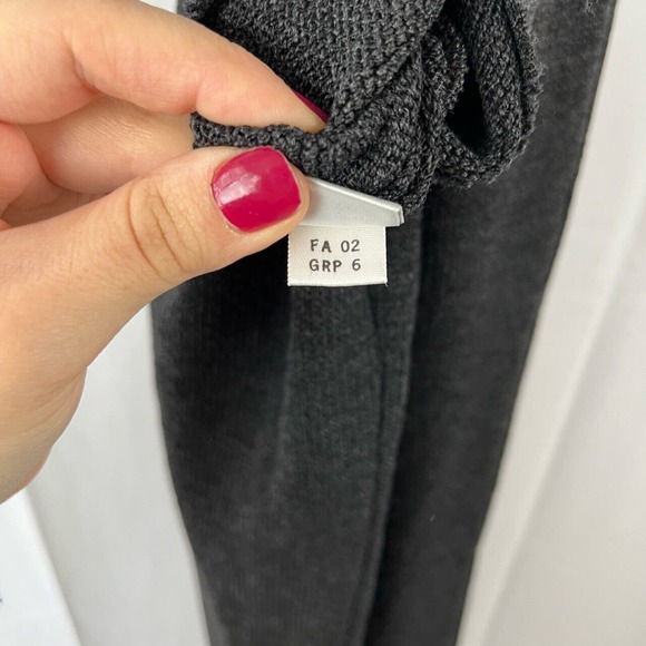 ST. JOHN Santana Knit Pants High Waist Wide Leg Gray USA Size 4 - Picture 5 of 5